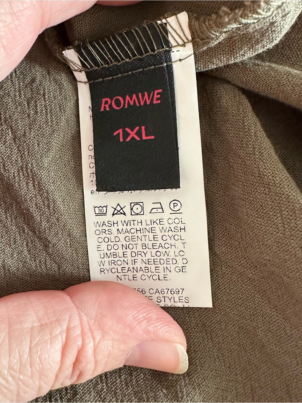 ROMWE Fairycore Women’s Olive Green Dress Size 1x - Picture 4 of 9